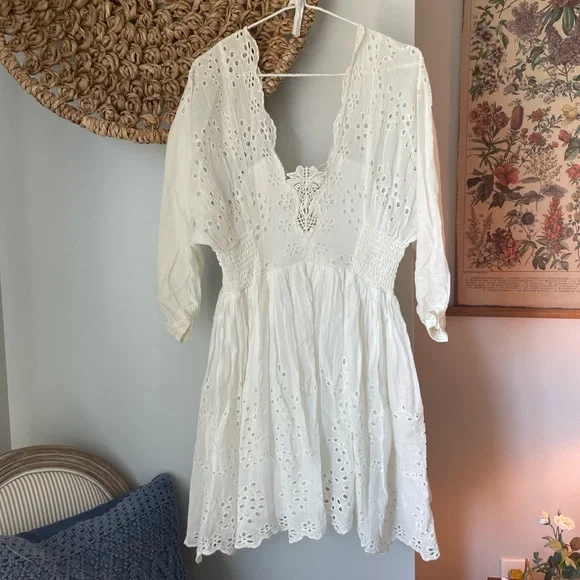 Free People Ivory Lace/Eyelet Dress Free People Ivory Lace/Eyelet Dress